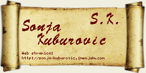 Sonja Kuburović vizit kartica